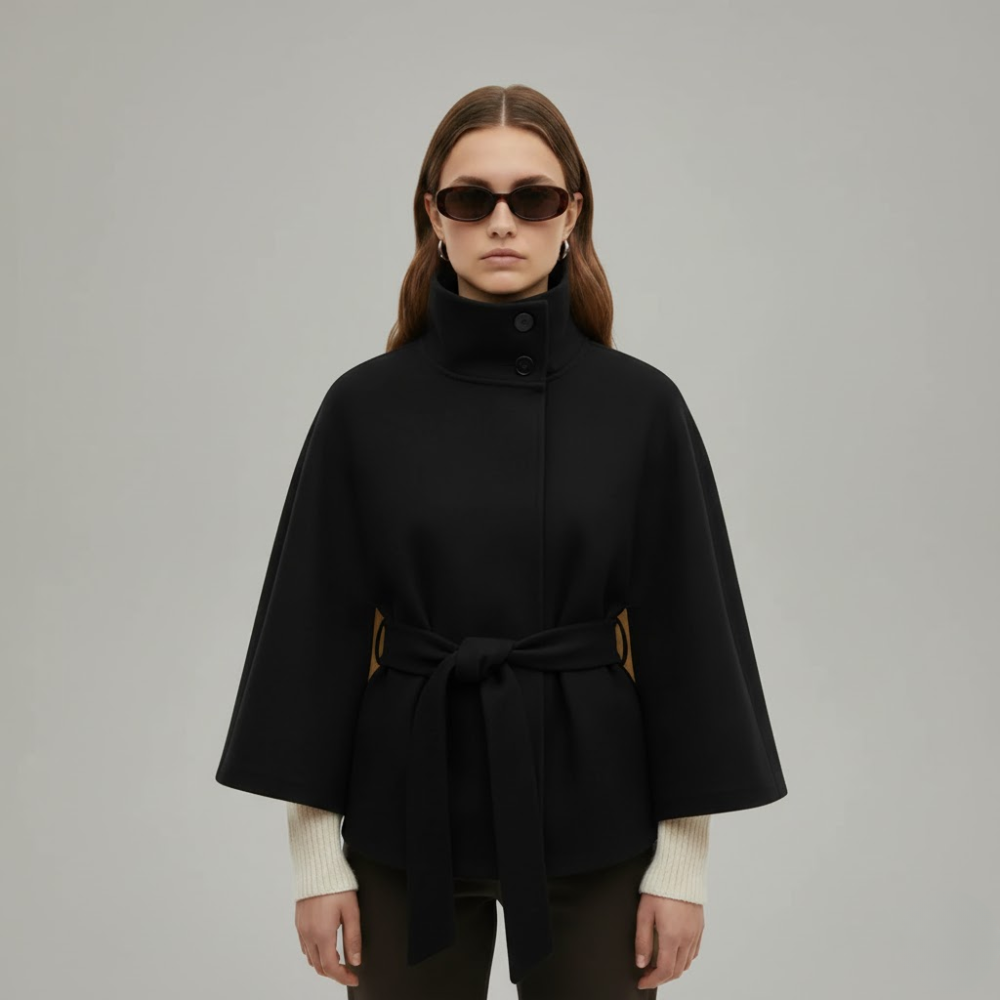 Colette | Belted Cape Jacket