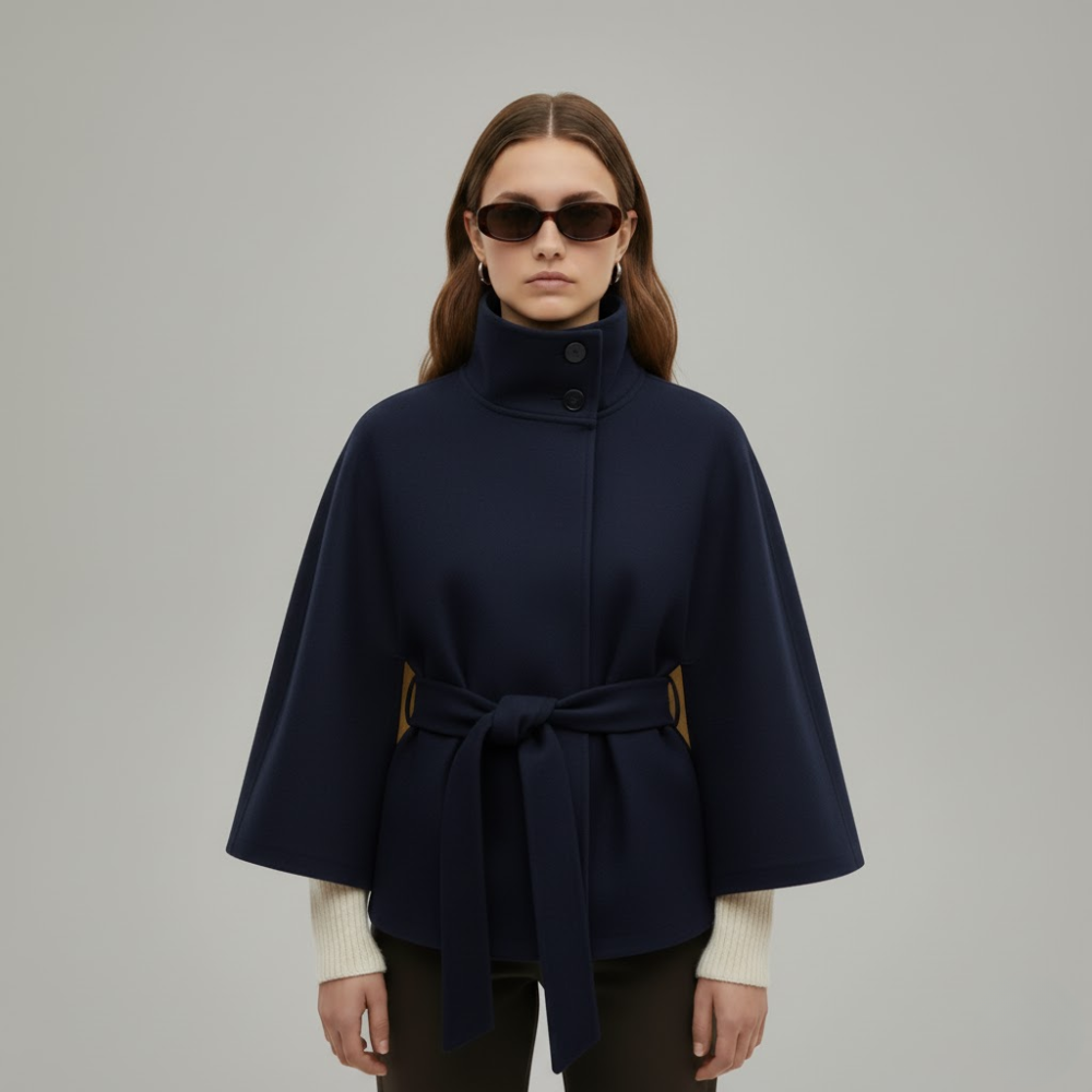 Colette | Belted Cape Jacket