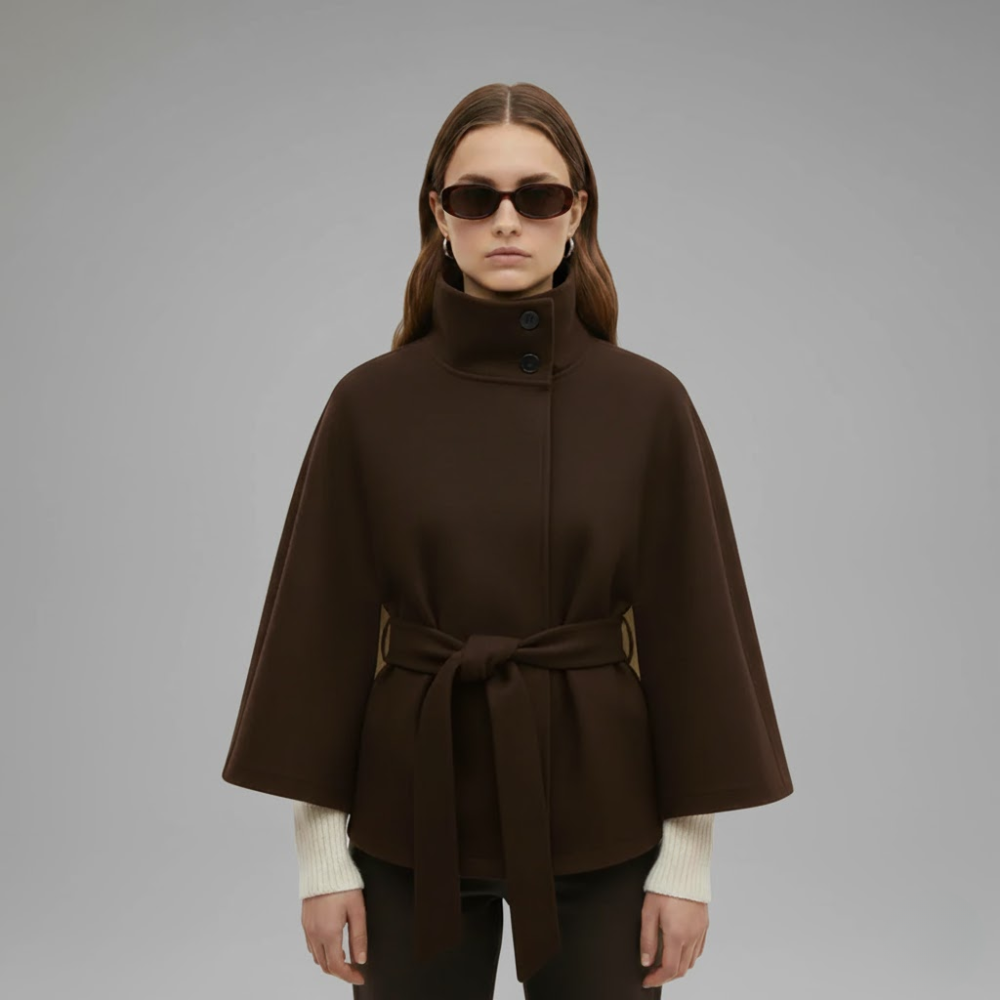 Colette | Belted Cape Jacket