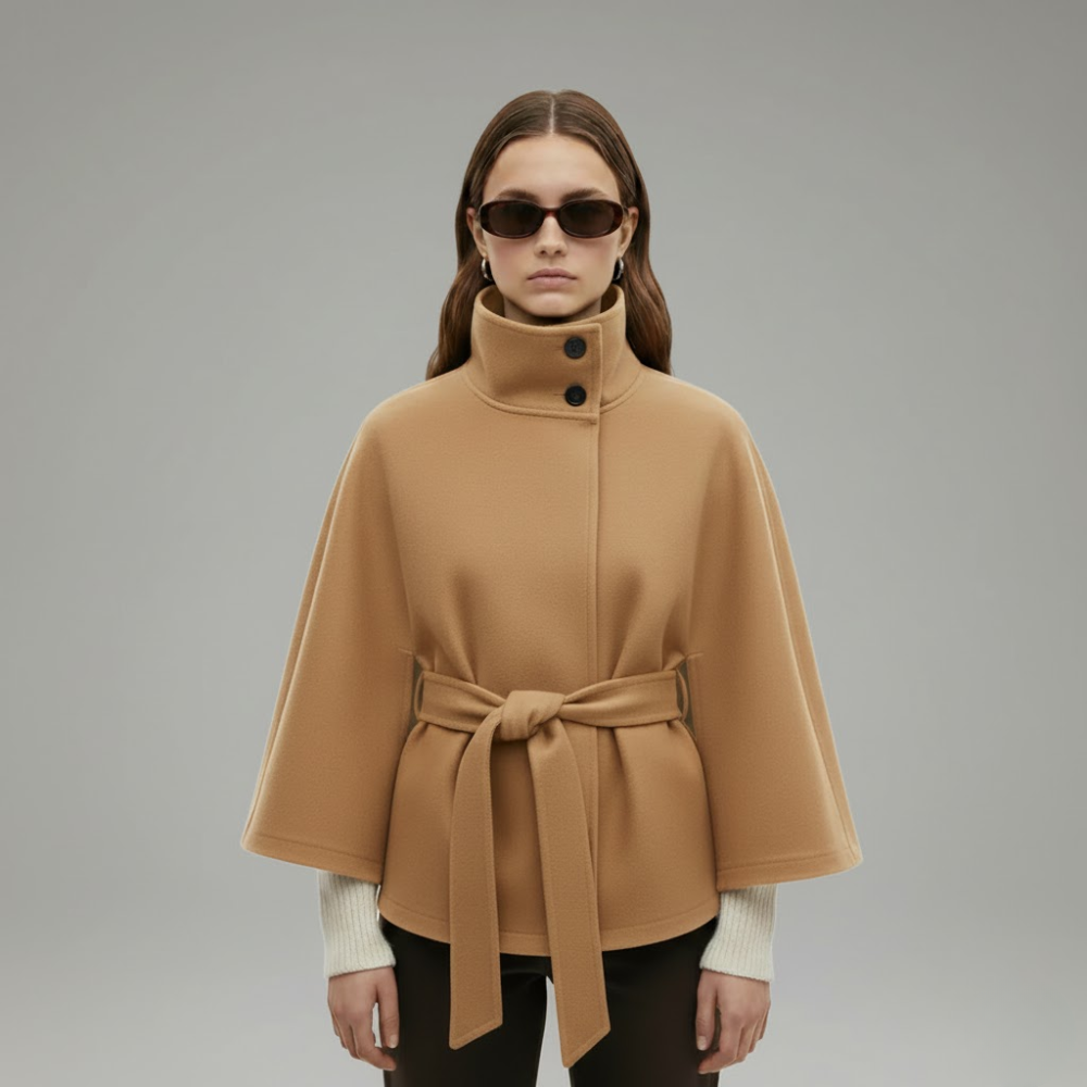 Colette | Belted Cape Jacket